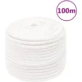 vidaXL Boottouw 12 mm 100 m polypropyleen volwit