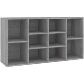 vidaXL Schoenenbank 103x30x55 cm bewerkt hout grijs sonoma eiken