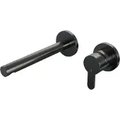 Brauer Gunmetal Edition inbouw wastafelmengkraan met rechte uitloop en rozetten model D1 gunmetal geborsteld PVD