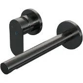 Brauer Gunmetal Edition inbouw wastafelmengkraan met rechte uitloop en rozetten model C2 gunmetal geborsteld PVD