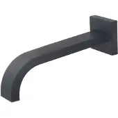 Wiesbaden Baduitloop uitloop vierkant 21,6 cm mat zwart