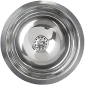 Plieger Rimini inbouwwastafel RVS gepolijst met afvoerplug 32cm