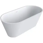 Best design Mooi solid surface vrijstaand bad 169x81x64cm mat wit