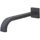 Wiesbaden Rombo baduitloop vierkant 25 cm 1/2'' mat zwart