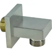 Wiesbaden Rombo wandaansluitbocht vierkant 1/2" geborsteld staal