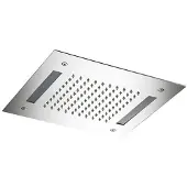 Hotbath Hoofddouche mate 30x30 led blauw inbouw geborsteld nikkel