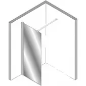 Plieger Douchewand Panorama 6mm 90x200cm Inclusief Muursteun Chroom