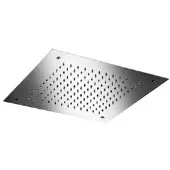 Hotbath Hoofddouche mate inbouw led vierkant 38x38 cm geborsteld nikkel