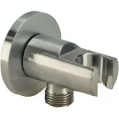 Wiesbaden Luxe handdouchehouder met 1/2 inch aansluiting en opsteek RVS look