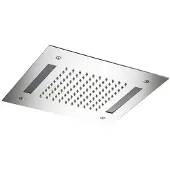 Hotbath Mate M174 inbouw hoofddouche 30cm vierkant met verlichting geborsteld nikkel