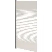 Van Marcke GO Ammos badwand 750x1300mm 1delig 4mm omkeerbaar decor veiligheidsglas profielen geanodiseerd aluminium 114428C