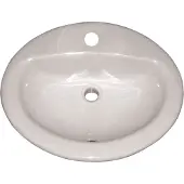 Van Marcke GO Wastafel VM Isifix Isicentro 51x44cm Porselein Inbouw Wit Met Overloop