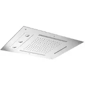 Hotbath Hoofddouche mate 48x63 cm triple met twist inbouw led geborsteld nikkel
