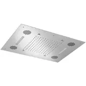 Hotbath Mate M192 Inbouw Hoofddouche 48x63cm - Geborsteld Nikkel - Messing - Kranen, Douchekranen, Hoofddouches - 8719638612623 - Kranen, Douchekranen, Hoofddouches