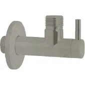 Hotbath Cobber P2002 Hoekstopkraan - Geborsteld Nikkel - Messing - Kranen, Hoekstopkranen - 8719638616560
