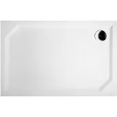 Sapho Douchebak Gegoten Marmer Sara 120x80x4 cm Rechthoek Wit