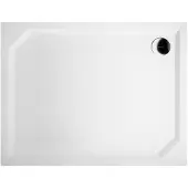 Sapho Douchebak Gegoten Marmer Sara 90x70x4 cm Rechthoek Wit