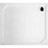 Sapho Douchebak gegoten marmer sara 80x90x4 cm rechthoek wit