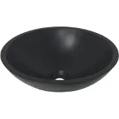 Wiesbaden Valerie waskom rond 43 x 13 cm solid surface mat zwart