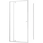 Sealskin - Douchedeur + Zijwand Contour 100 X 200cm - Geborsteld Staal Profiel - 6 Mm Helder Glas