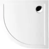 Sapho Douchebak Gegoten Marmer Sera 80x80x4 cm Kwartrond Wit