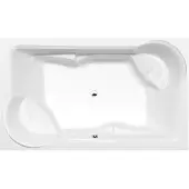 Polysan Duo Rechthoekig bad met steun. Lijst 200x120x45cm, Wit