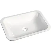 Sapho Japura Gekweekte marmeren wastafel 55x36cm, wit