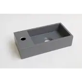 Ink OUTLET Versus Fontein Quartz Met Kraangat Links Grijs 36x18x9cm