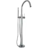 Brauer Chrome Edition vrijstaande badmengkraan met staafhanddouche chroom