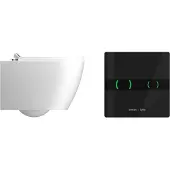 Ipee Wandcloset t5 230v premium rimless incl softclose zitting infrarood sensor zwart wit
