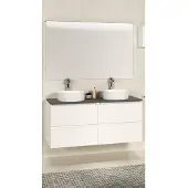 Wiesbaden Onderkast bologna 120 cm incl stenen blad mat wit
