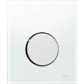 Tece Urinoir bedieningsplaat loop glas wit 10,4x12,4 cm