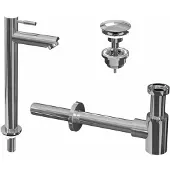Ink Fonteinkraanset Hoog Model Inclusief Waste en Design Sifon Chroom