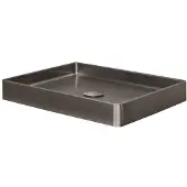 Qisani Vanity opbouw wastafel 47x32x8cm gunmetal