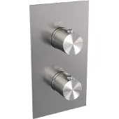 Brauer Brushed Edition 3-weg inbouwthermostaat met in- en afbouwdelen RVS geborsteld PVD