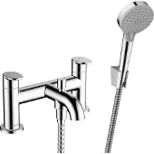 Hansgrohe Badrandmengkraan Met Stopkraan En Handdouche Vernis Blend 2-gats Chroom