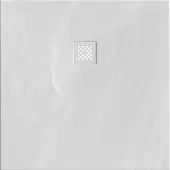 Brauer Douchebak Asteroid 100x100 incl. antislip en antibacterieel mineraalmarmer mat wit