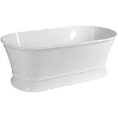 Polysan Delonix Gegoten marmeren vrijstaand bad 170x84x61,5cm, wit