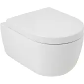 Plieger Kansas Compact randloos toilet met softclose & quick release zitting wit mat