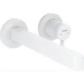 Hansgrohe Finoris - Inbouw Wastafelmengkraan - Ééngreeps bediening - Met afvoerplug - 228mm - Mat Wit