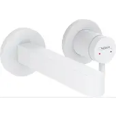 Hansgrohe Finoris - Inbouw Wastafelmengkraan - Ééngreeps bediening - Met afvoerplug - 168mm - Mat Wit