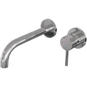 Brauer Chrome Carving inbouw wastafelkraan met gebogen uitloop, lange handgreep en ColdStart chroom rechts