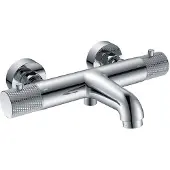 Wiesbaden Ribbd thermostatische badmengkraan hartafstand 15 cm chroom