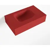 Mondiaz lex fire vrijhangende solid surface wastafel 50 cm. Positie wasbak links