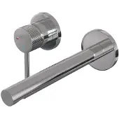 Brauer Chrome Carving inbouw wastafelmengkraan met rechte uitloop en rozetten model A2 chroom