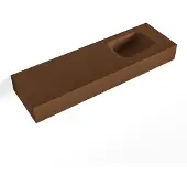 Mondiaz LEX Rust vrijhangende solid surface wastafel 100cm. Positie wasbak rechts