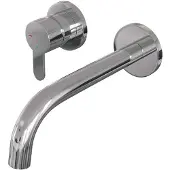 Brauer Edition Inbouw Wastafelkraan - Gebogen Uitloop - Rozetten - Hendel 4 Links - Chroom - Messing - Kranen, Wastafelkranen, Inbouw Wastafelkranen