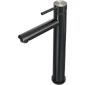 Brauer Wastafelmengkraan gunmetal edition coldstart opbouw hoog ronde hendel geborsteld gunmetal pvd