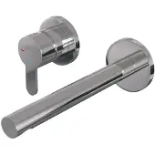 Brauer Chrome Edition ColdStart wastafelkraan inbouw rechte uitloop en rozetten model D2 chroom