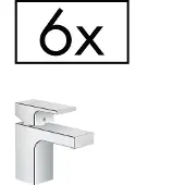 Hansgrohe Wastafelmengkraan vernis shape eengreeps 70 zinc met trekwaste 6 stuks chroom